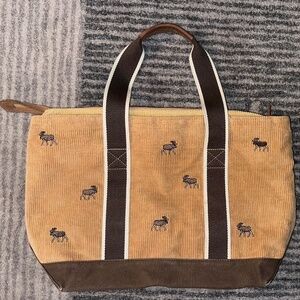 LL Bean Corduroy Tote Bag